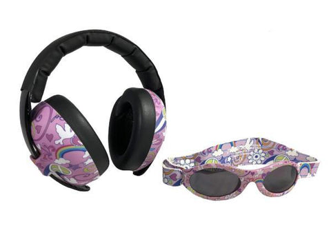 Baby Earmuffs Pattern Colours and Sunglasses Combo