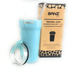 Travel Cup with free stainless steel straw and cleaner